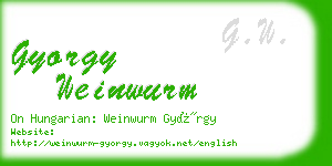 gyorgy weinwurm business card